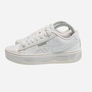 Puma Platform V3 Rose Embroidered Pop Up Sneakers size 8